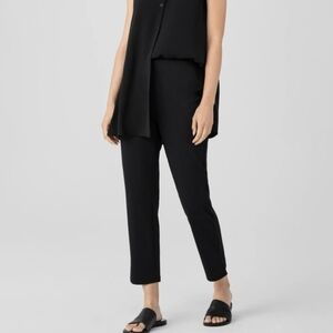 Eileen Fisher Organic Cotton Ankle Ponte Stretch Slit Pants